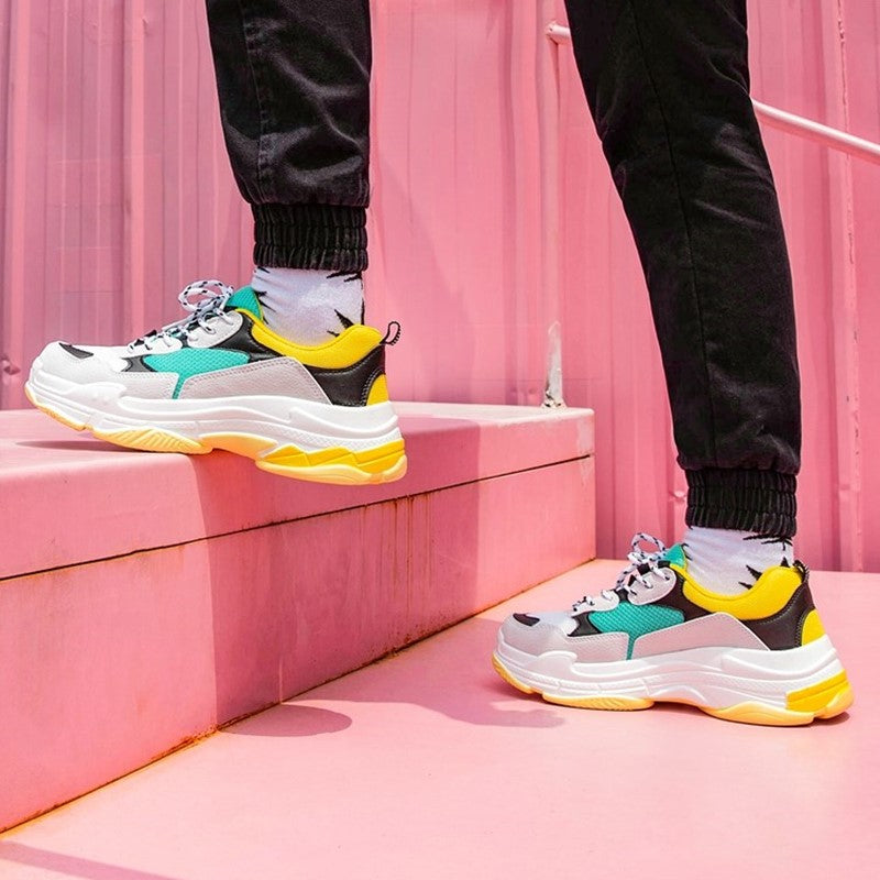 Comfort Breathable Mesh Lace Up Casual Style Men Sneaker Shoes