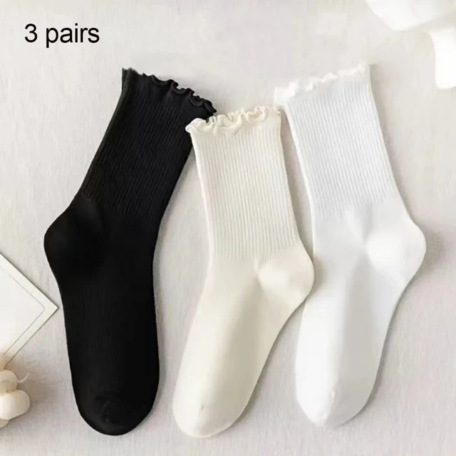 Chinese Character Letter Polyester Socks