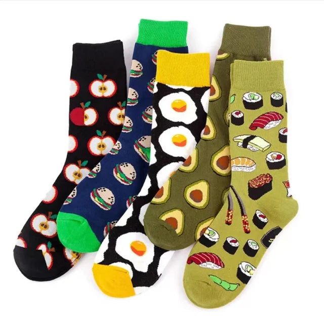 Chinese Character Letter Polyester Socks