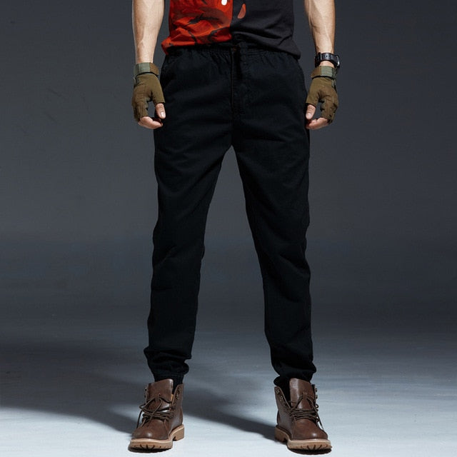 Ankle Length Solid Cotton Pants