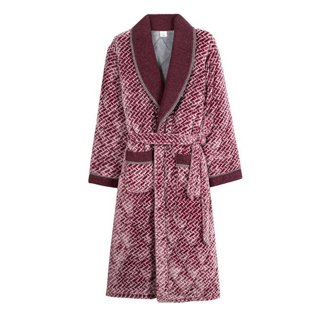 Checkered Pattern Winter Pajama Robe