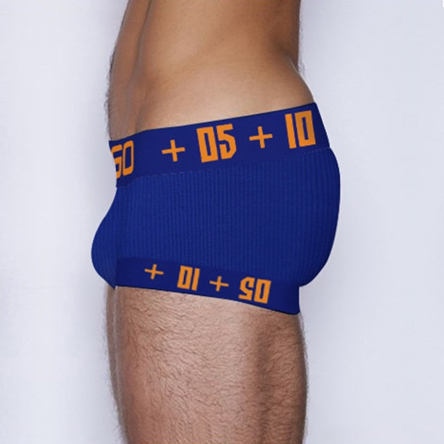 Solid Striped Cotton Men Boxer