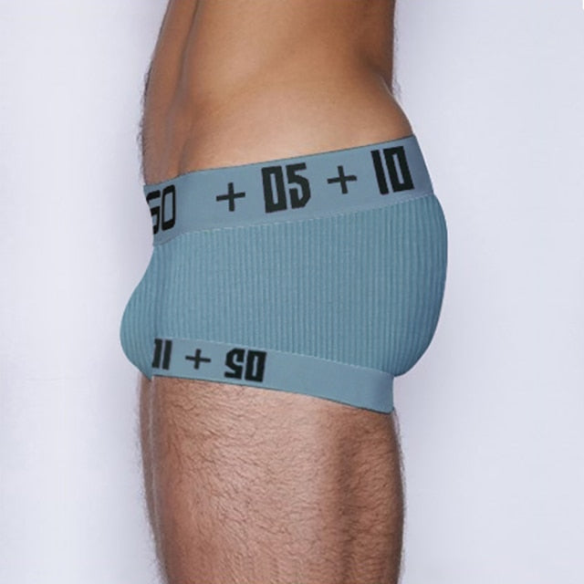 Solid Striped Cotton Men Boxer