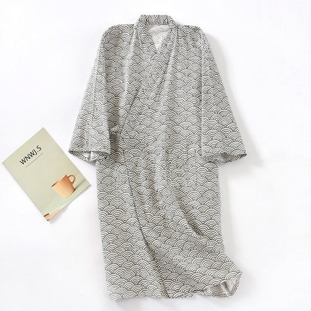 Printed Thin Cotton Sleeping Robe