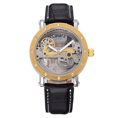 Luxury Automatic Golden Bridge Mechanical Design Men Watch