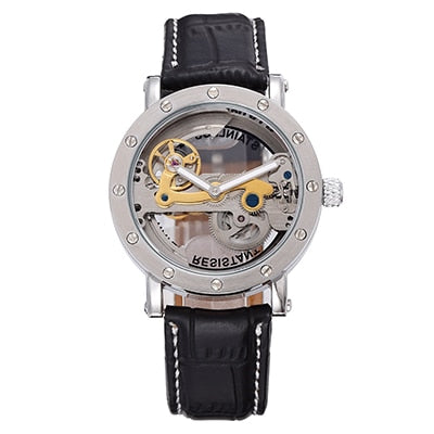 Luxury Automatic Golden Bridge Mechanical Design Men Watch