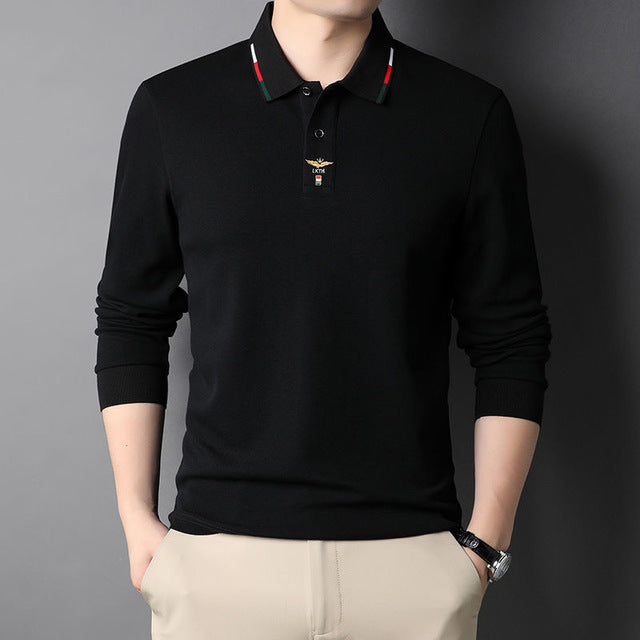 Embroidery Decoration Solid Cotton Polo Shirt