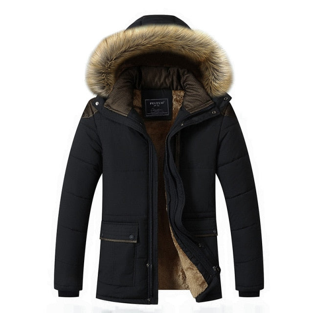 Fur Hooded Cotton Parka