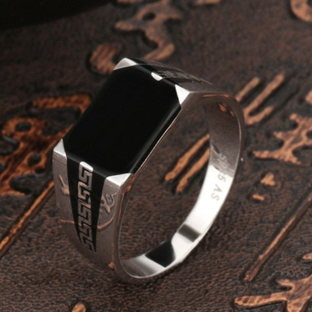 Pure S925 Silver Lines Decorated Fashion Ring