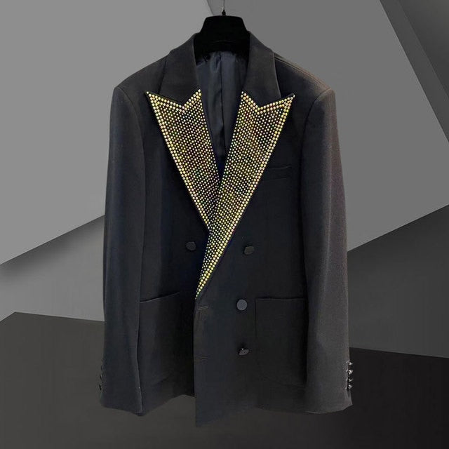 Dazzling Gold Rhinestone Blazers