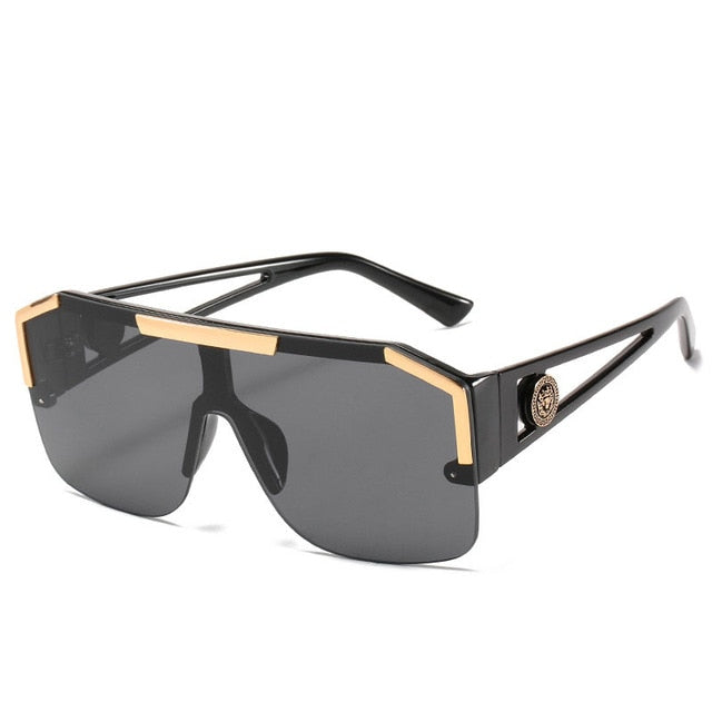 Metal Hinges Style Shield Sunglasses