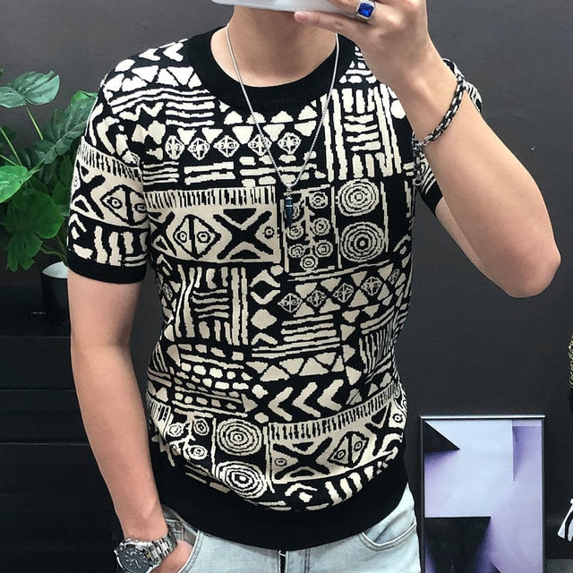 Geometry Pattern Short Sleeve T-Shirt