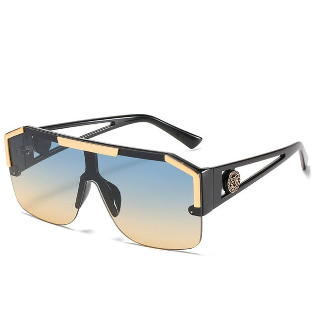 Metal Hinges Style Shield Sunglasses