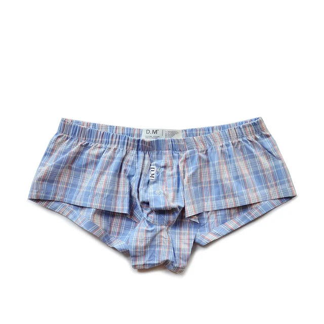 Plaid Pattern Elastic Waist Boxer