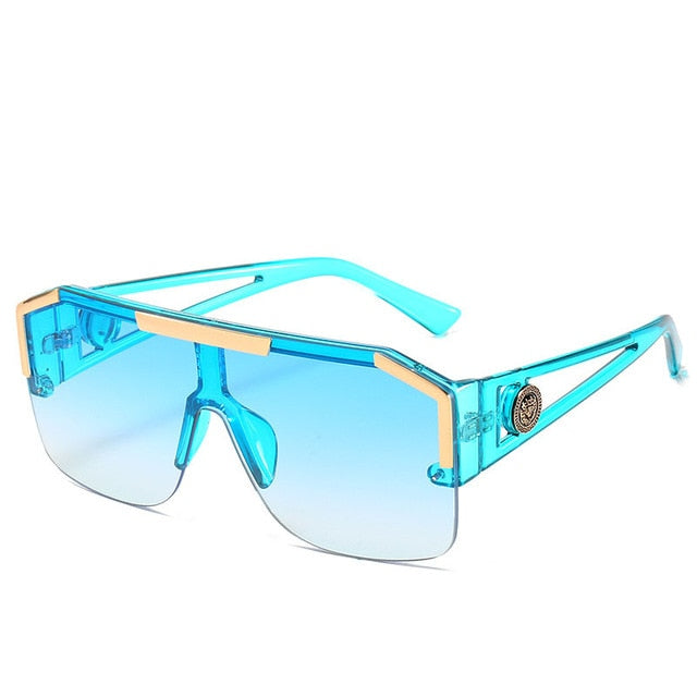 Metal Hinges Style Shield Sunglasses