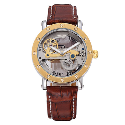 Luxury Automatic Golden Bridge Mechanical Design Men Watch