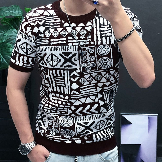 Geometry Pattern Short Sleeve T-Shirt