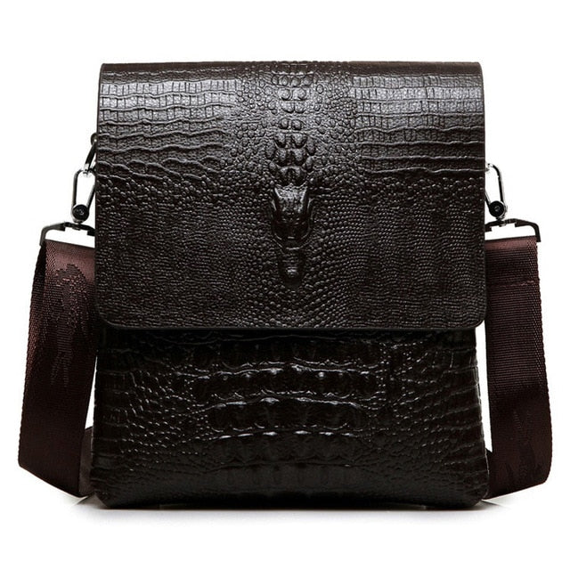 Smart Alligator Leather Men Messenger Bags