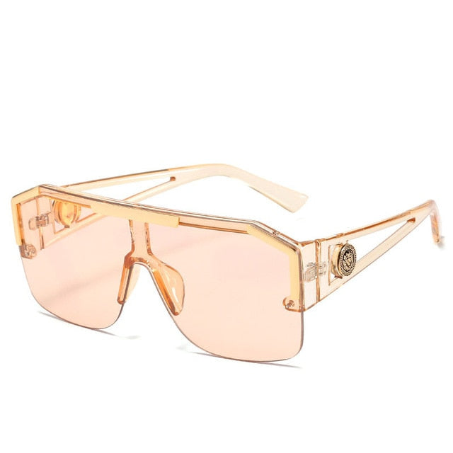 Metal Hinges Style Shield Sunglasses