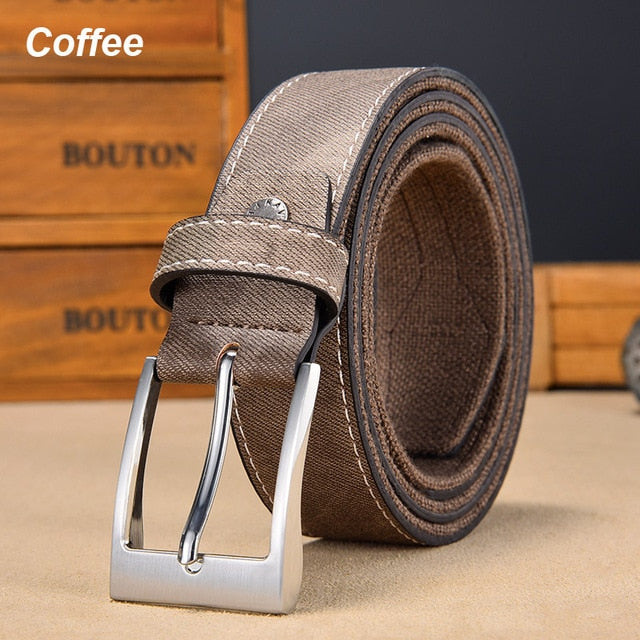 Geometric Pattern Style Canvas Belt