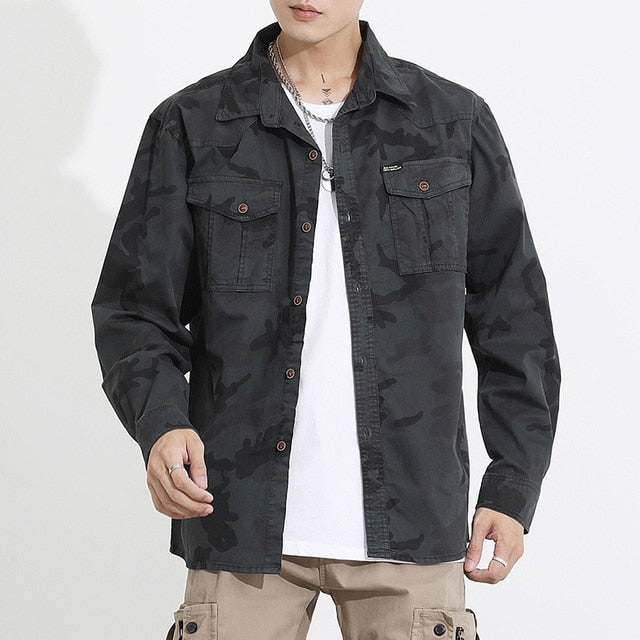 Practical Camouflage Fit Pocket Shirt