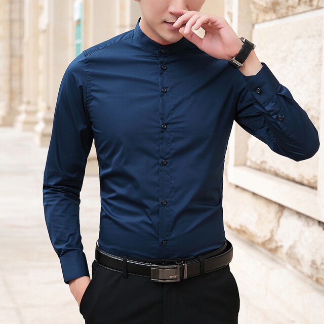 Cotton Long Sleeve Business Shirt