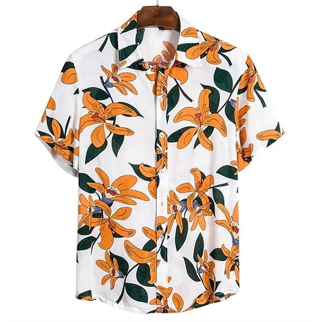 Floral Hawaiian Style Loose Shirt