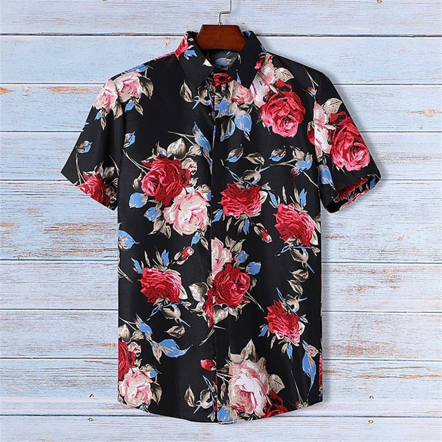 Floral Hawaiian Style Loose Shirt