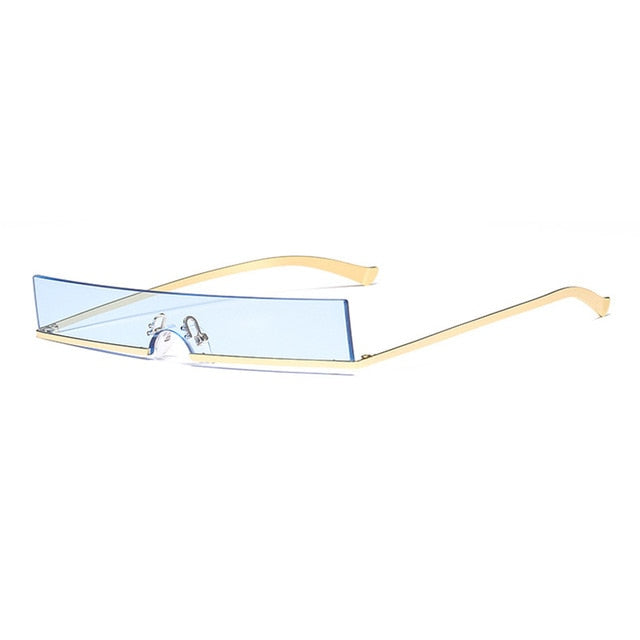 Fashion Half Frame Small Rectangle Sunglasses