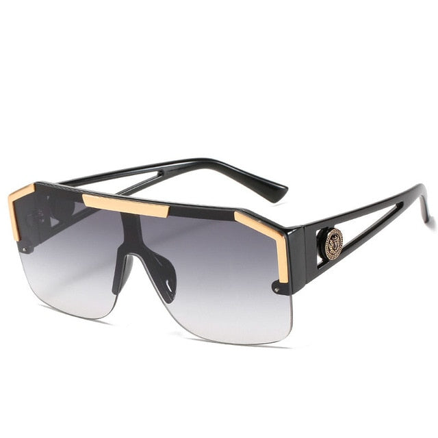 Metal Hinges Style Shield Sunglasses