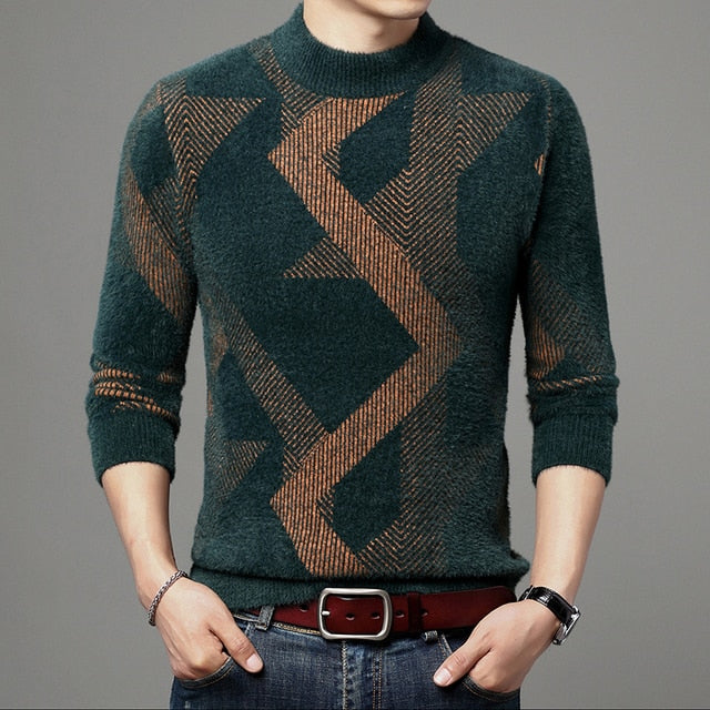 Luxury Knitted Abstract Adorn Sweater