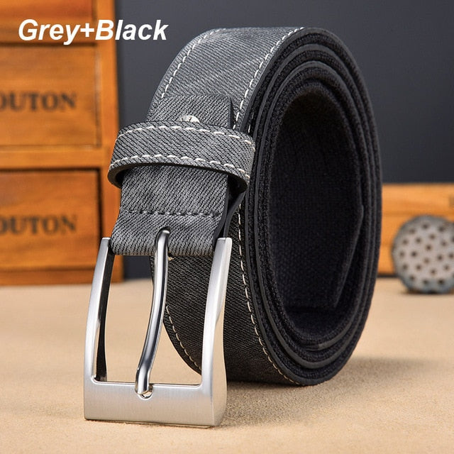 Geometric Pattern Style Canvas Belt