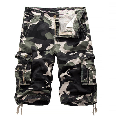 Summer Camouflage Cotton Cargo Shorts