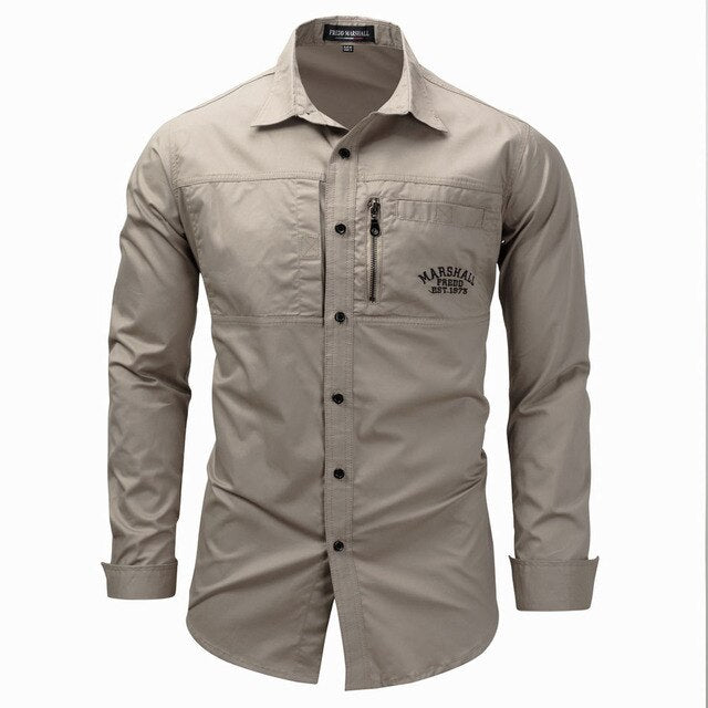 Slim Fit Solid Long Sleeve Shirt