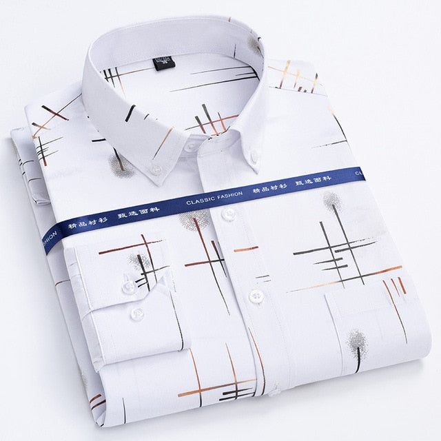 Anti-Wrinkle Plaid Casual Shirt