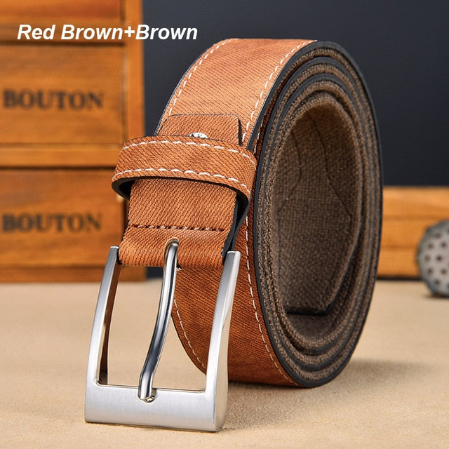 Geometric Pattern Style Canvas Belt