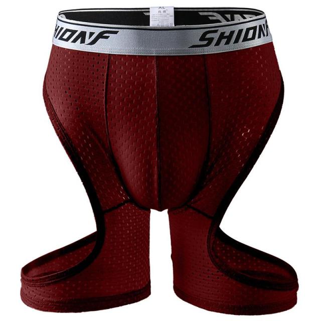 Solid Color Sporty Hollow Side Brief