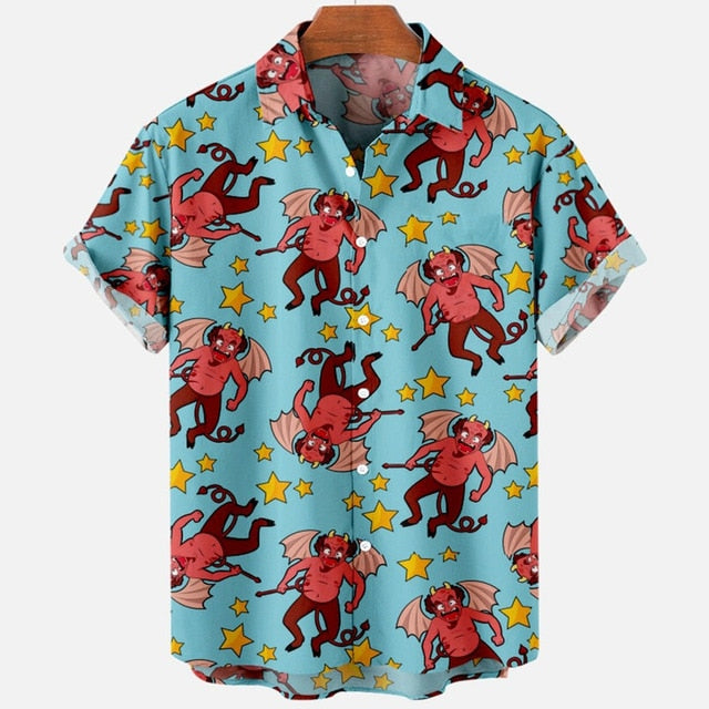 Printed Pattern Short Sleeve Shirt