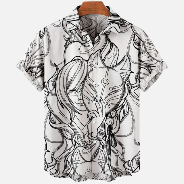 Printed Pattern Short Sleeve Shirt