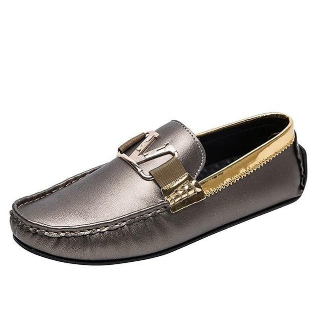 Gold Belt Decorated Mocassins