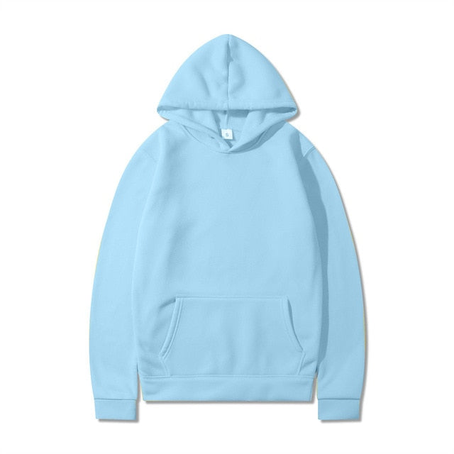 Pocket Solid Soft Casual Hoodies