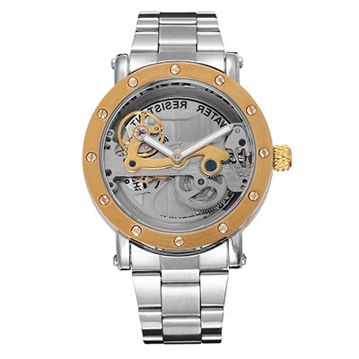 Luxury Automatic Golden Bridge Mechanical Design Men Watch