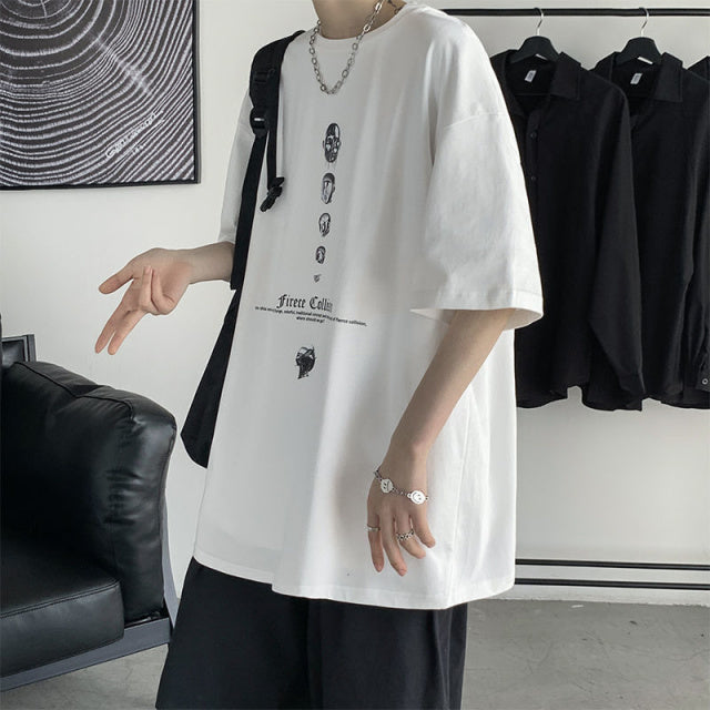 Harajuku Funny Graphic Printed Oversize T-Shirt