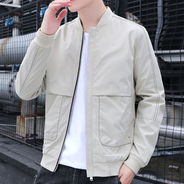 Solid Minimalist Side Pocket Style Jacket