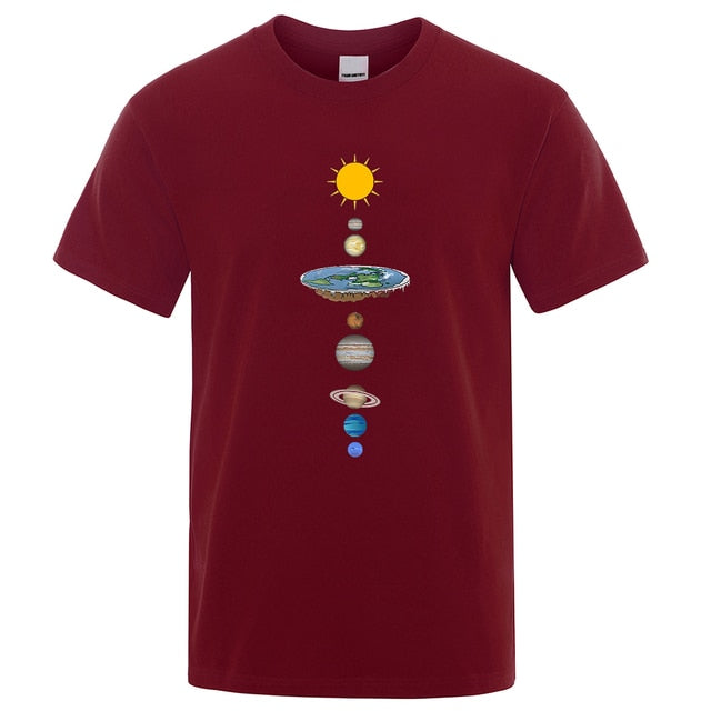 Cosmic Solar System Planets Print Man T-Shirt