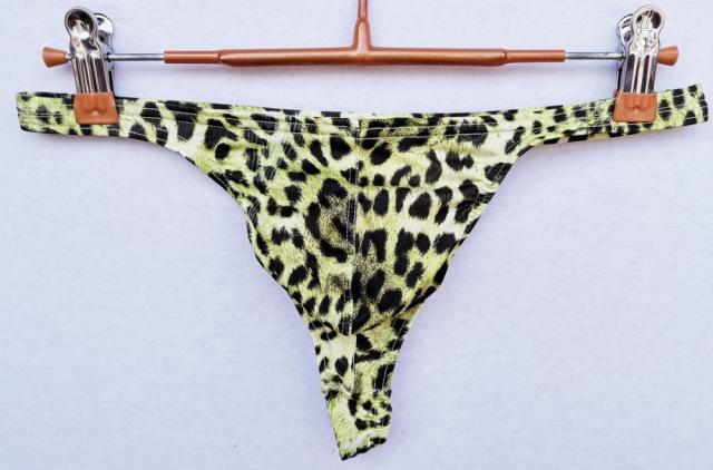 Leopard Printed Pattern Men G-String Thongs