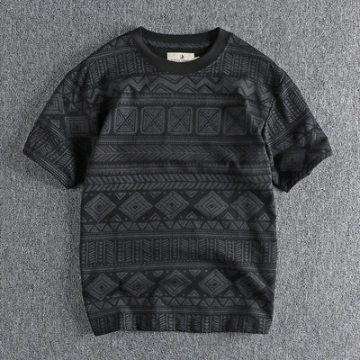 O-Neck Geometric Printed T-Shirt