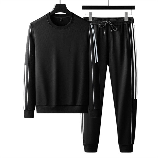 Black SIdes Striped Tracksuit