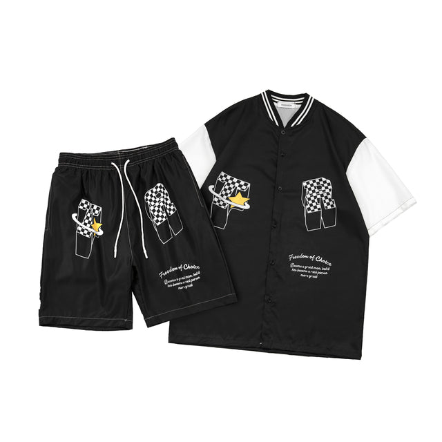 Polyester Printed Baseball Short Set