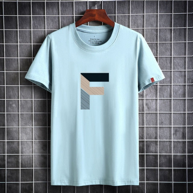 F Printed Cotton T-Shirt